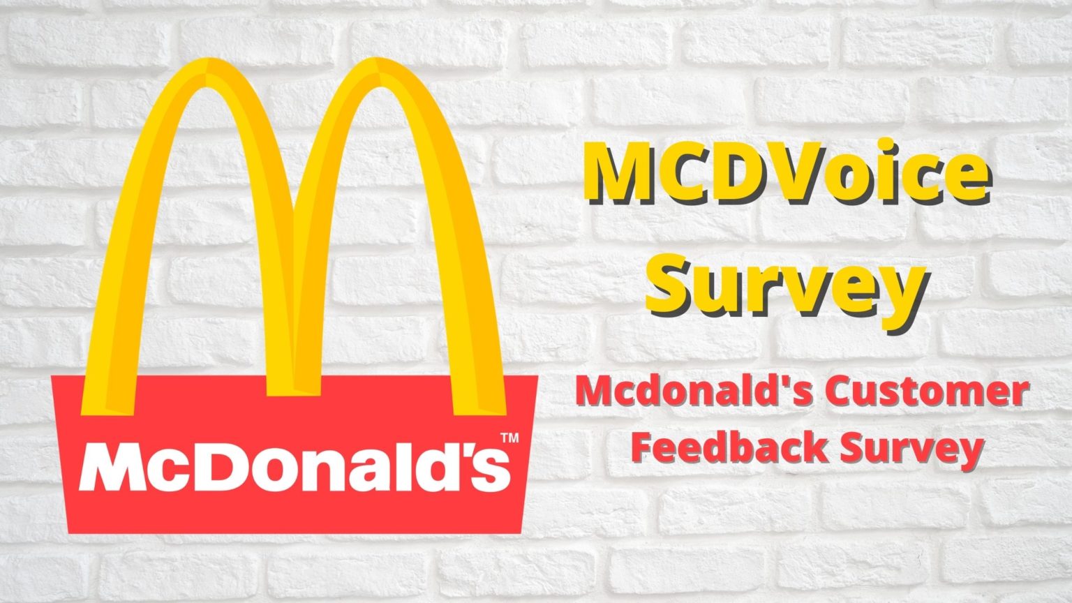 Mcdvoice Con Official Survey at for McDonald's