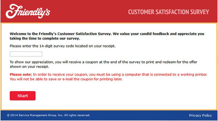 Friendly’s Customer Satisfaction Survey