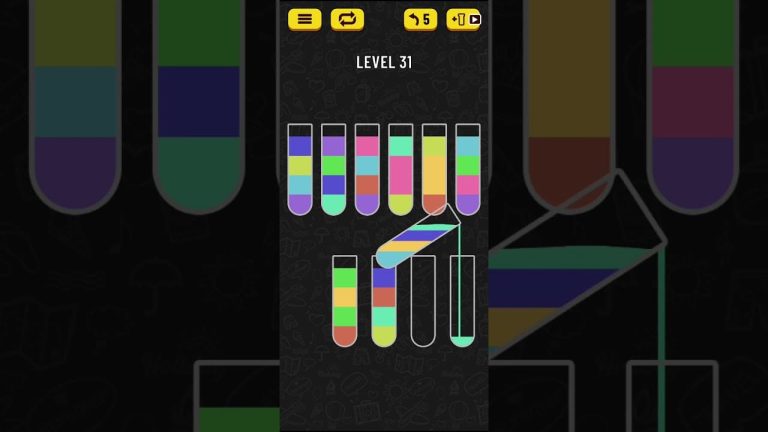 Water Sort Puzzle Level 31 – Solution