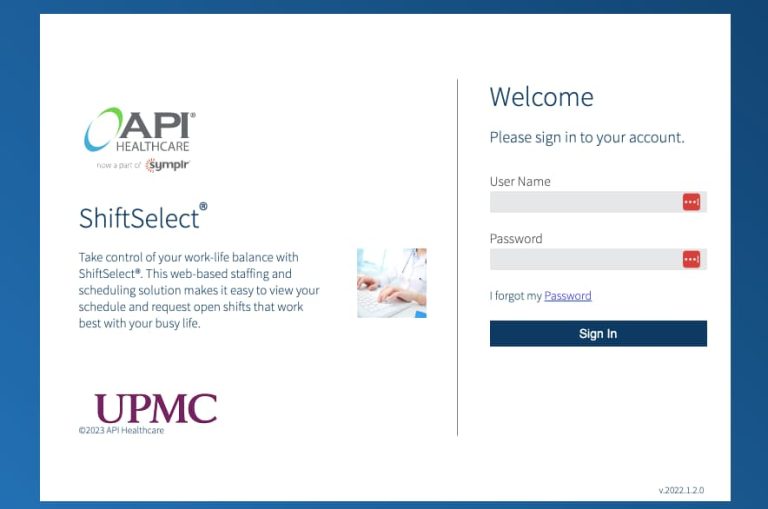 Access the UPMC Shift Select Login at UPMC.apihc.com