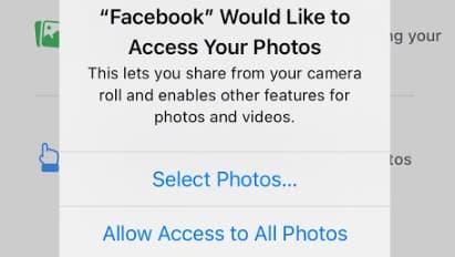 Give Facebook Access to Photos