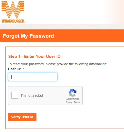 Recover Forgotten Password of PaperlessEmployee WhatABurger Login
