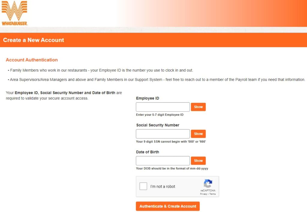 Register for PaperlessEmployee WhatABurger Login