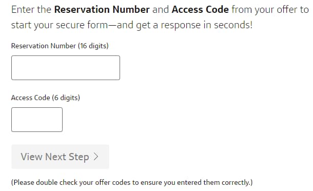 How to Enter Reservation Number and Access Code at Getmyoffer.capitalone.com