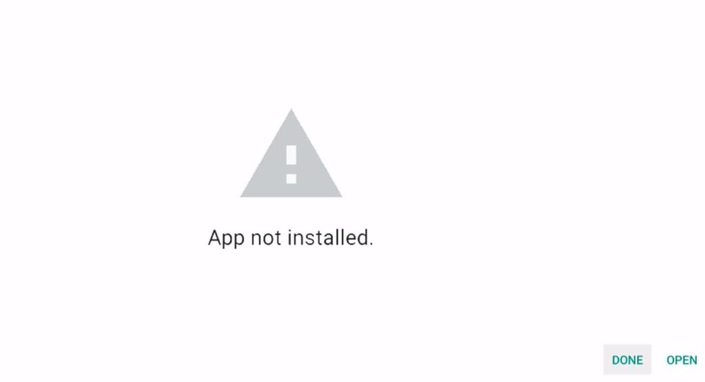 App Not Installed Error