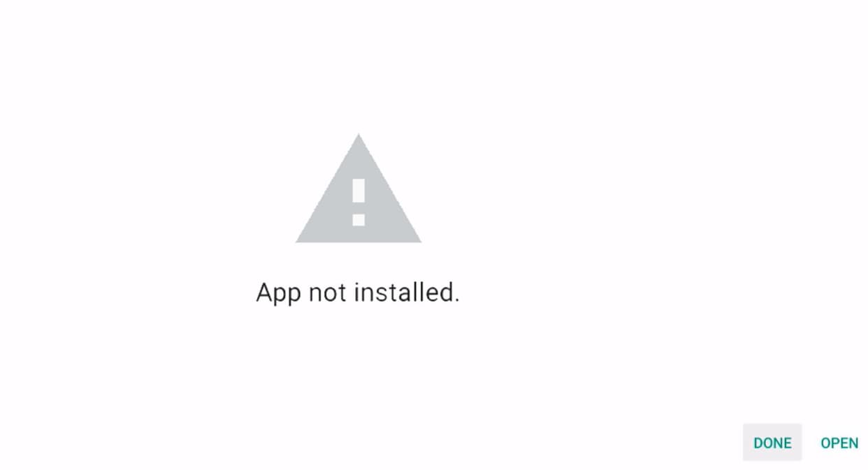 App Not Installed Error